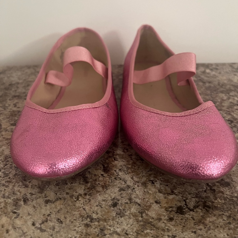 Old Navy Women Pink Metallic Ballet Flats